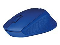 LOGITECH M330 SILENT PLUS Mouse 3 buttons wireless 2.4 GHz USB wireless receiver blue