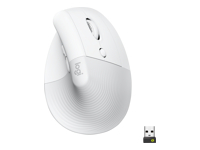 LOGITECH Lift for Business Vertical mouse ergonomic 6 buttons wireless Bluetooth 2.4 GHz Bolt USB receiver off-white