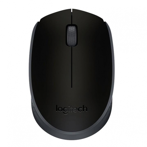 Logitech M171 - Mouse - right and left-handed - wireless - 2.4 GHz - USB wireless receiver - black 