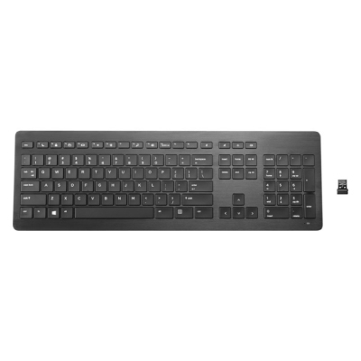 HP Premium Anodized Aluminium Wireless Keyboard - Black - US ENG