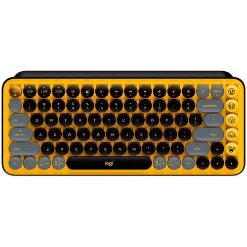 Logitech POP Keys - Keyboard - wireless - Bluetooth LE, Bluetooth 5.1 - Mechanical - key switch: Brown Tactile - blast - ENG/RUS