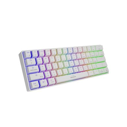 Genesis | THOR 660 RGB | Gaming keyboard | RGB LED light | US | White | Wireless/Wired | 1.5 m | Gateron Red Switch | Wireless connection NKG-1845