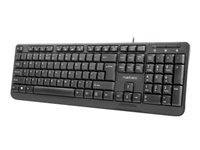 NATEC NKL-0967 Natec Keyboard TROUT SLIM, USB, US layout, black