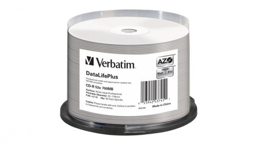 Verbatim DataLifePlus - 50 x CD-R - 700 MB 52x - white - ink jet printable surface, wide printable surface - spindle 
