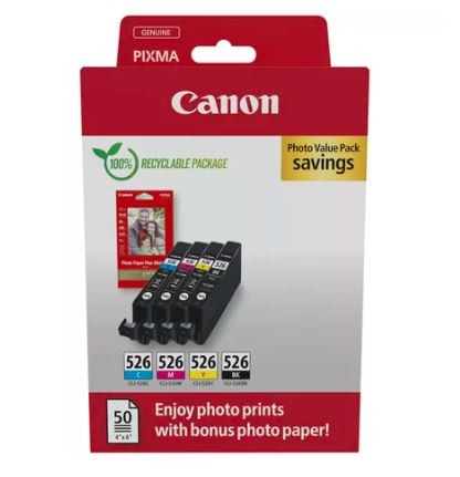 Canon CLI-526 BK/C/M/Y PHOTO VALUE 4540B019 ink set