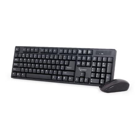 Gembird | Wireless Desktop Set | KBS-W-01_LT | Keyboard and Mouse Set | Wireless | Mouse included | US/LT | Black | Numeric keypad 410450