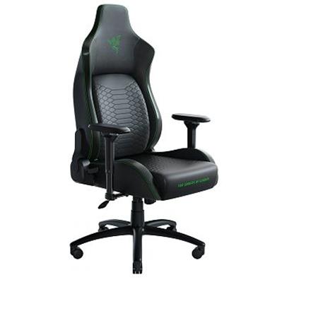 Razer mm | PVC Leather; Metal; Plywood | Iskur Ergonomic Gaming Chair Black/Green RZ38-03950100-R3G1