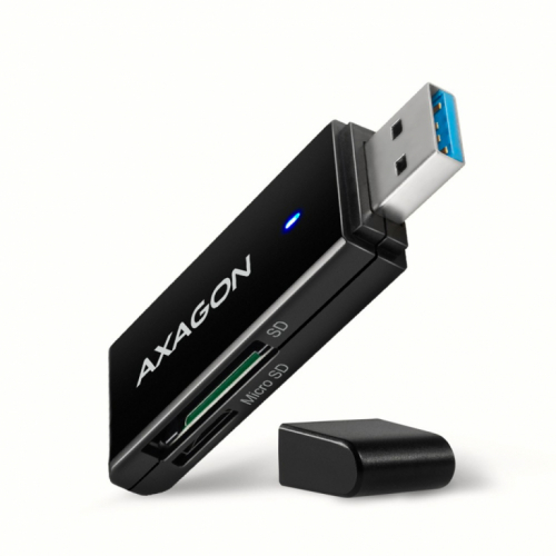 AXAGON CRE-S2N USB-A 3.2 Gen 1 kaardilugeja, SD, microSD - must