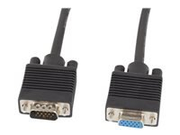 Lanberg - VGA extension cable - HD-15 (VGA) (M) to HD-15 (VGA) (F) - 1.8 m - black
