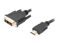 LANBERG CA-HDDV-10CC-0018-BK Lanberg cable HDMI -> DVI-D(18+1) M/M Single Link, black 1,8m