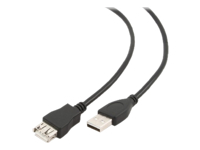 GEMBIRD CCP-USB2-AMAF-15C Gembird USB 2.0 A- A-socket 15ft cable black