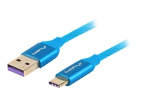 LANBERG CA-USBO-21CU-0010-BL Lanberg Premium cable USB-C(M)->A(M) 2.0 1M Blue Super Charge