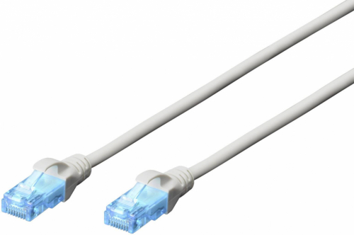 DIGITUS Ecoline - Patch cable - RJ-45 (M) to RJ-45 (M) - 3 m - UTP - CAT 5e - booted - grey 