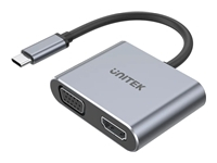 UNITEK D1049A Storage HUB USB-C USB-C HDMI 2.0 VGA USB-A PD 100W