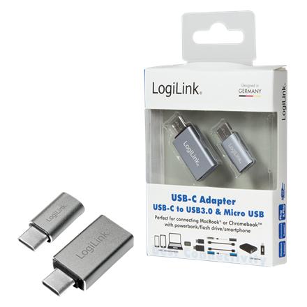 Logilink | USB-C to USB3.0 and Micro USB Adapter | USB 3.1 type-C | USB 3.0, Micro USB 2.0 AU0040