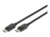 DIGITUS DisplayPort connection cable DP M/M 1.0m w/interlock Ultra HD 8K Vers. 1.3/1.4 bl