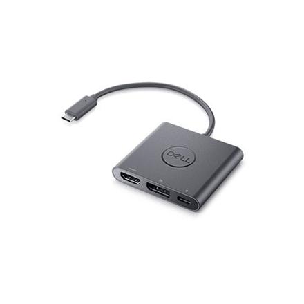 Dell | Black | USB-C Male | HDMI Female; USB Female; USB-C (power only) Female | Adapter | USB-C to HDMI/DP with Power Pass-Through | 0.18 m 470-AEGY