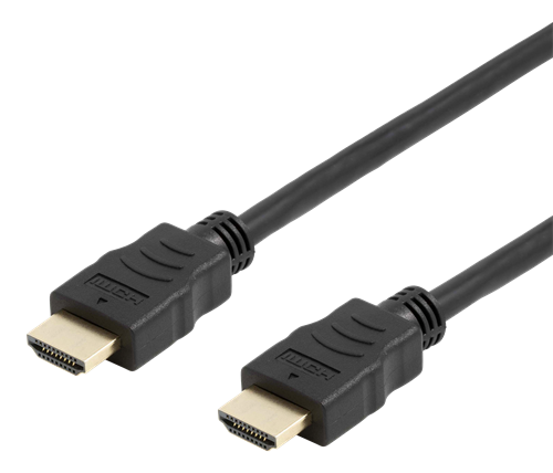 DELTACO flexible HDMI cable, High Speed ​​HDMI with Ethernet, 4K, UltraHD at 60Hz, 2m, gold-plated connectors, 19-pin ha-ha, black