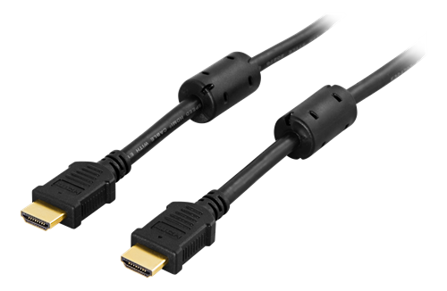 DELTACO HDMI Cable, 4K, UltraHD in 60Hz, 1.5m, gold plated connectors, black / HDMI-1015