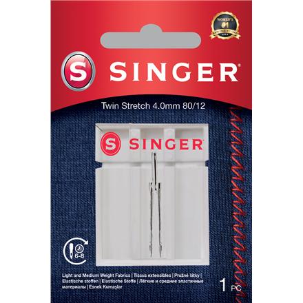 Singer | Twin Stretch Needle, Decorative, 4.0 80/12 1PK 250055603