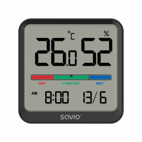 Savio Temp./humidity sensor SAVIO CT-01/B black