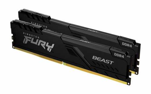 Kingston FURY Beast - DDR4 - kit - 16 GB: 2 x 8 GB - DIMM 288-pin - 3200 MHz / PC4-25600 - CL16 - 1.35 V - unbuffered - non-ECC - black 