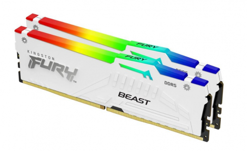 Kingston Memory DDR5 Fury Beast RGB 64GB(2*32GB)/5200 CL36 white