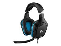 LOGITECH Gaming Headset G432 Headset 7.1 channel full size wired USB 3.5 mm jack black