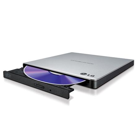 H.L Data Storage | Ultra Slim Portable DVD-Writer | GP57ES40 | Interface USB 2.0 | DVD±R/RW | CD read speed 24 x | CD write speed 24 x | Silver | Desktop/Notebook