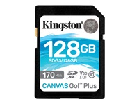 KINGSTON 128GB SDXC Canvas Go Plus 170R C10 UHS-I U3 V30