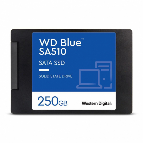 SSD|WESTERN DIGITAL|Blue SA510|250GB|SATA 3.0|Write speed 440 MBytes/sec|Read speed 555 MBytes/sec|2,5