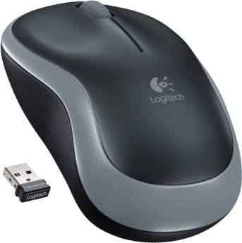 Logitech M185 Compact Wireless Mouse - optical - USB 2.4GHz receiver - grey