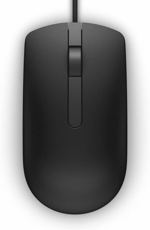 Dell MS116 - Mouse - optical - 2 buttons - wired - USB - black 