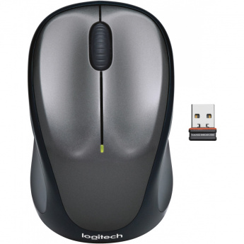 Logitech M235 - Mouse - right-handed - optical - wireless - 2.4 GHz - USB wireless receiver - grey 
