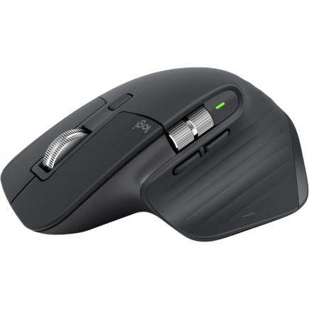 Logitech Master Series MX MASTER 3S - Mouse - ergonomic - optical - 7 buttons - wireless - Bluetooth, 2.4 GHz - Logitech Logi Bolt USB receiver - graphite