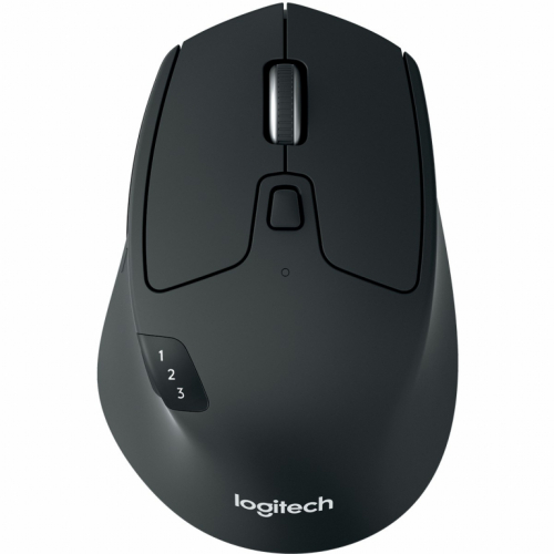 Logitech M720 Triathlon - Mouse - right-handed - optical - 7 buttons - wireless - Bluetooth, 2.4 GHz - USB wireless receiver 