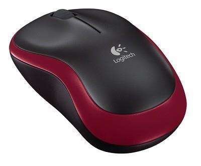 Logitech M185 - Mouse - optical - wireless - red