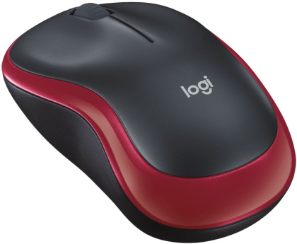 Logitech M185 - Mouse - optical - wireless - 2.4 GHz - USB wireless receiver - Punane