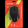 CANYON MW-19, 2.4GHz Wireless Rechargeable Mouse with Pixart sensor, 6keys, Silent switch for right/left keys,DPI: 800/1200/1600, Black