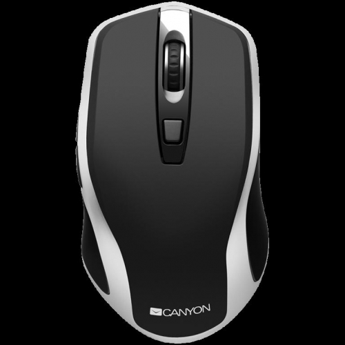 CANYON MW-19, 2.4GHz Wireless Rechargeable Mouse with Pixart sensor, 6keys, Silent switch for right/left keys,DPI: 800/1200/1600, Black