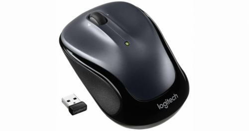 Logitech M325s - Mouse - right and left-handed - optical - 5 buttons - wireless - 2.4 GHz - USB wireless receiver - dark grey 