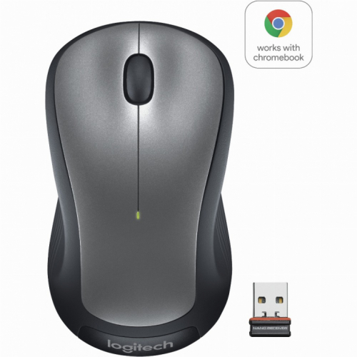 Logitech M310 - Mouse - right and left-handed - optical - 3 buttons - wireless - 2.4 GHz - USB wireless receiver - silver 