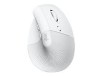 LOGITECH Lift for Mac Vertical mouse ergonomic optical 6 buttons wireless Bluetooth Bolt USB receiver off-white