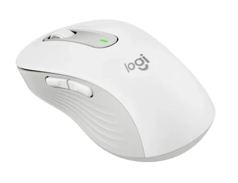 Logitech Signature M650 - Mouse - optical - 5 buttons - wireless - Bluetooth, 2.4 GHz - Logitech Logi Bolt USB receiver - off-white 