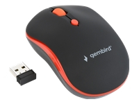GEMBIRD MUSW-4B-03-R Gembird Wireless optical mouse MUSW-4B-03-R, 1600 DPI, nano USB, black-red