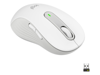 LOGITECH Signature M650 L Mouse large size optical 5 buttons wireless Bluetooth 2.4 GHz Bolt USB receiver off-white
