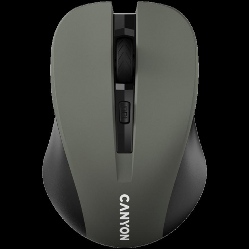 CANYON MW-1, 2.4GHz wireless optical mouse with 4 buttons, DPI 800/1200/1600, Gray, 103.5*69.5*35mm, 0.06kg