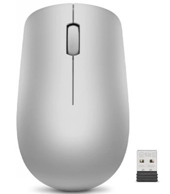 LENOVO 530 WIRELESS MOUSE (PLATINUM GREY) WITH BATTERY