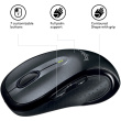 Logitech M510 - Mouse - right-handed - laser - 5 buttons - wireless - 2.4 GHz - USB wireless receiver - black 