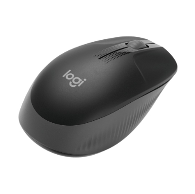 Logitech M190 - Mouse - optical - 3 buttons - wireless - USB wireless receiver - charcoal Grey-Black